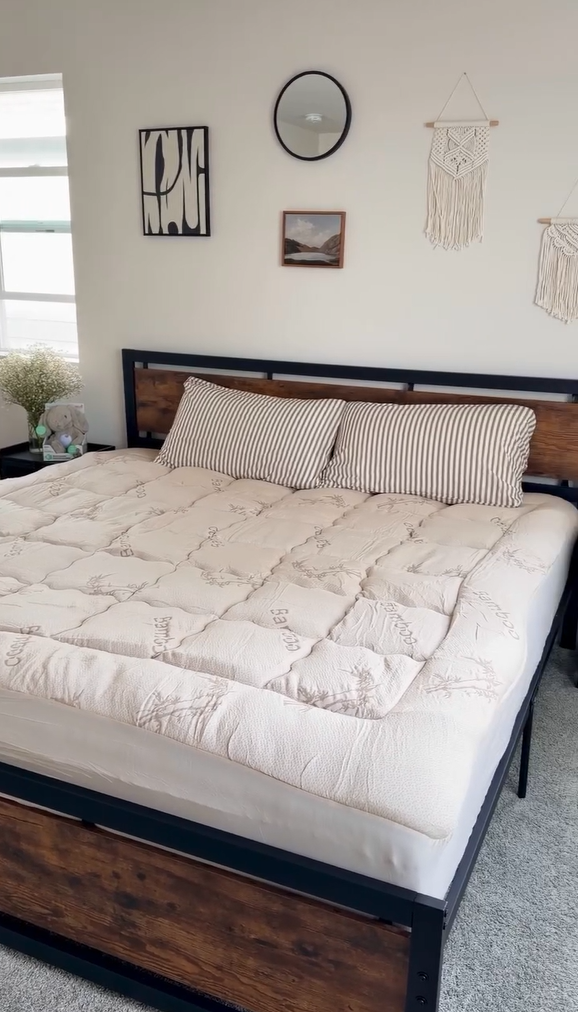 Avis client Sonnora — le surmatelas bambou dans une chambre